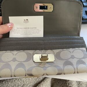 Never used Gray Coach Wallet